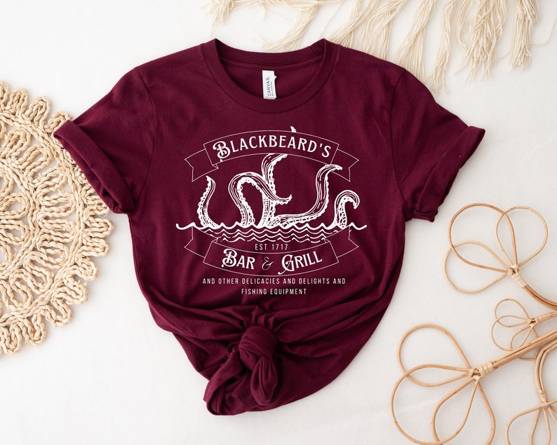 Black Beard's Bar and Grill Print T-shirt